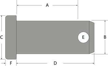 Tylaska 3/8" x 1 1/2" Basic Clevis Pin