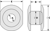 Tylaska RB12 Two-Piece Rope Bushing 22-30mm Deck Thickness