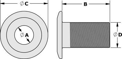 Tylaska RB12-S 12mm Single Rope Bushing